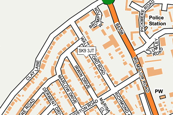SK9 3JT map - OS OpenMap – Local (Ordnance Survey) SK9 3JT map - OS OpenMap – Local (Ordnance Survey)