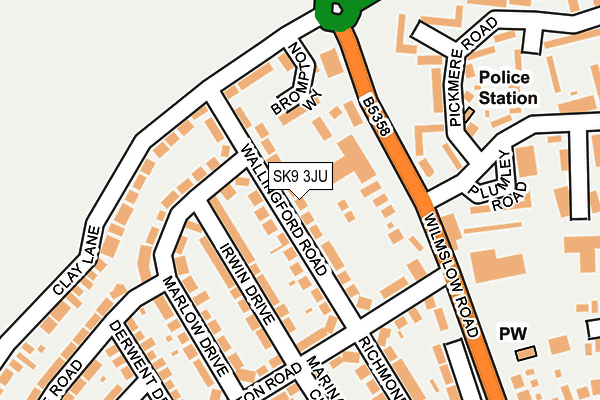 SK9 3JU map - OS OpenMap – Local (Ordnance Survey) SK9 3JU map - OS OpenMap – Local (Ordnance Survey)