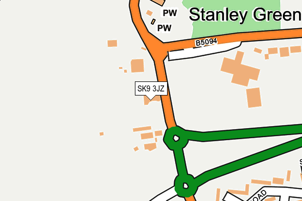 SK9 3JZ map - OS OpenMap – Local (Ordnance Survey) SK9 3JZ map - OS OpenMap – Local (Ordnance Survey)