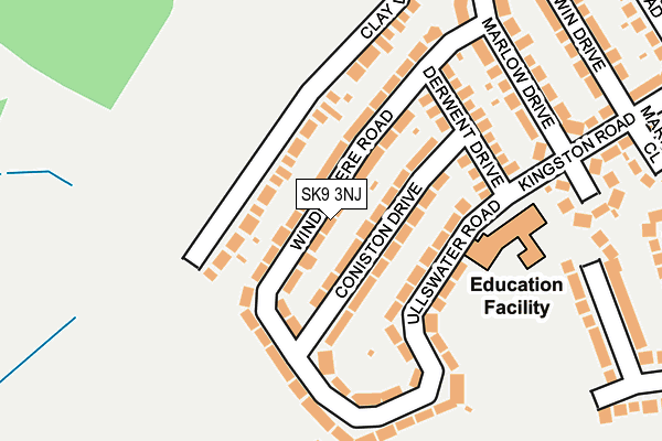SK9 3NJ map - OS OpenMap – Local (Ordnance Survey) SK9 3NJ map - OS OpenMap – Local (Ordnance Survey)