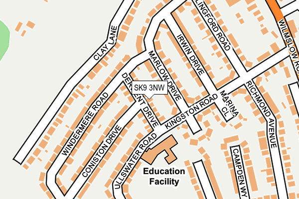SK9 3NW map - OS OpenMap – Local (Ordnance Survey) SK9 3NW map - OS OpenMap – Local (Ordnance Survey)