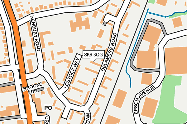 SK9 3QG map - OS OpenMap – Local (Ordnance Survey) SK9 3QG map - OS OpenMap – Local (Ordnance Survey)