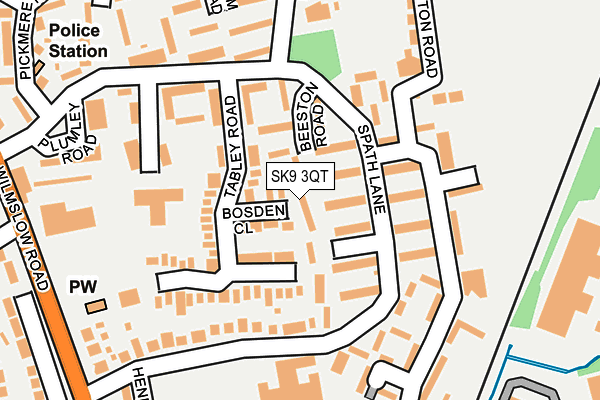 SK9 3QT map - OS OpenMap – Local (Ordnance Survey) SK9 3QT map - OS OpenMap – Local (Ordnance Survey)