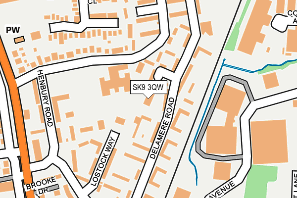 SK9 3QW map - OS OpenMap – Local (Ordnance Survey) SK9 3QW map - OS OpenMap – Local (Ordnance Survey)