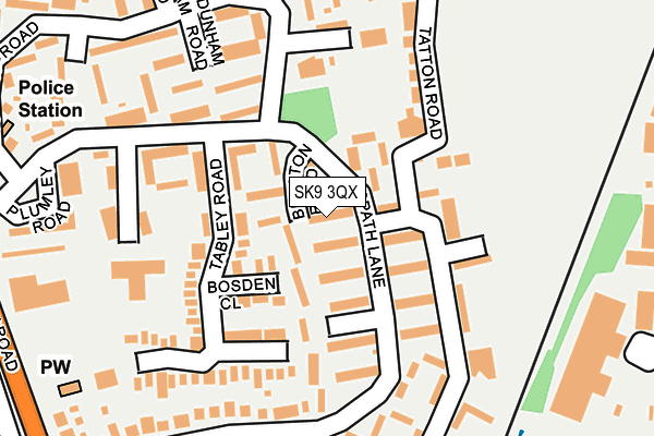 SK9 3QX map - OS OpenMap – Local (Ordnance Survey) SK9 3QX map - OS OpenMap – Local (Ordnance Survey)