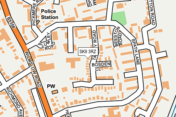 SK9 3RZ map - OS OpenMap – Local (Ordnance Survey) SK9 3RZ map - OS OpenMap – Local (Ordnance Survey)