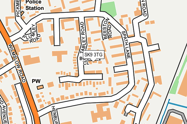 SK9 3TG map - OS OpenMap – Local (Ordnance Survey) SK9 3TG map - OS OpenMap – Local (Ordnance Survey)