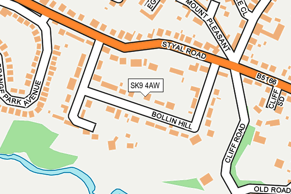 SK9 4AW map - OS OpenMap – Local (Ordnance Survey) SK9 4AW map - OS OpenMap – Local (Ordnance Survey)