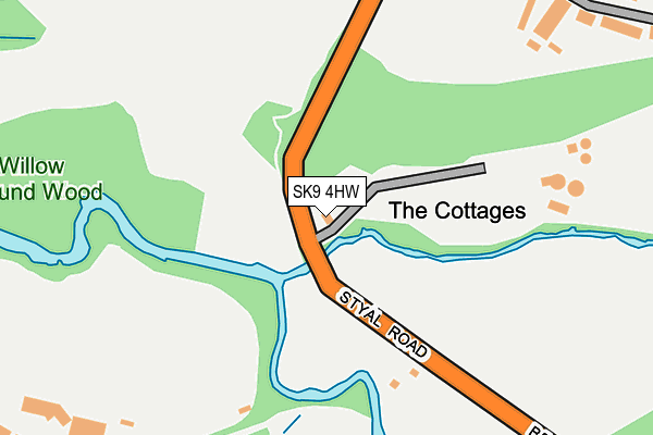 SK9 4HW map - OS OpenMap – Local (Ordnance Survey) SK9 4HW map - OS OpenMap – Local (Ordnance Survey)