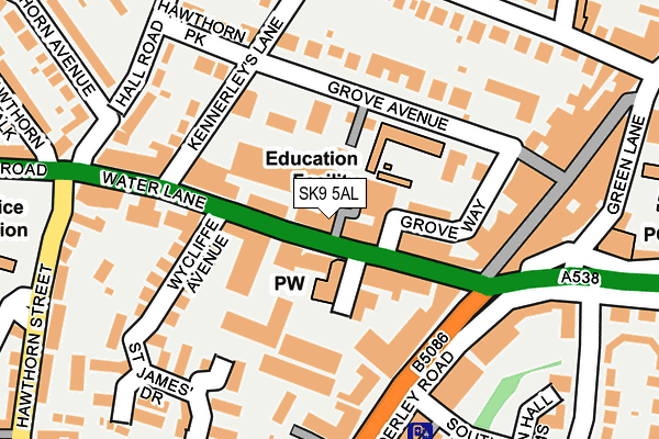 SK9 5AL map - OS OpenMap – Local (Ordnance Survey) SK9 5AL map - OS OpenMap – Local (Ordnance Survey)