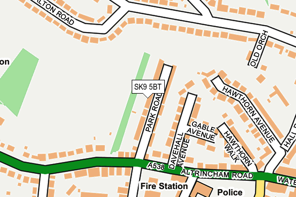 SK9 5BT map - OS OpenMap – Local (Ordnance Survey) SK9 5BT map - OS OpenMap – Local (Ordnance Survey)