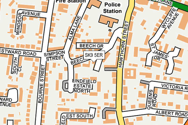 SK9 5ER map - OS OpenMap – Local (Ordnance Survey) SK9 5ER map - OS OpenMap – Local (Ordnance Survey)