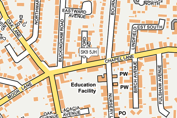 SK9 5JH map - OS OpenMap – Local (Ordnance Survey)
