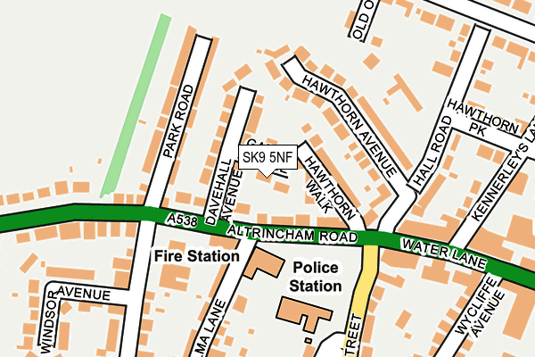 SK9 5NF map - OS OpenMap – Local (Ordnance Survey) SK9 5NF map - OS OpenMap – Local (Ordnance Survey)
