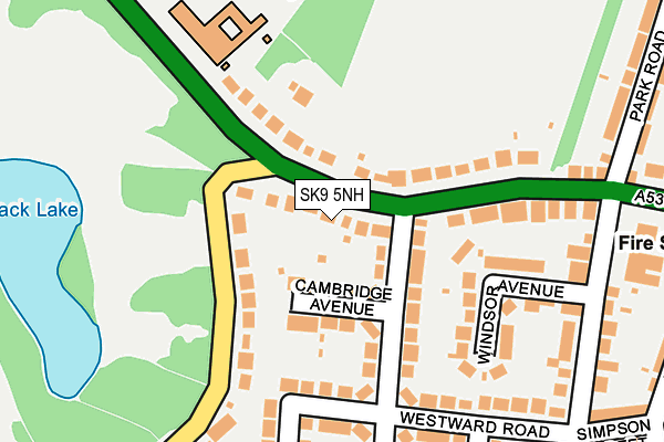 SK9 5NH map - OS OpenMap – Local (Ordnance Survey) SK9 5NH map - OS OpenMap – Local (Ordnance Survey)