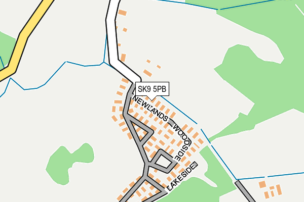 SK9 5PB map - OS OpenMap – Local (Ordnance Survey) SK9 5PB map - OS OpenMap – Local (Ordnance Survey)