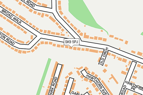 SK9 5PJ map - OS OpenMap – Local (Ordnance Survey)