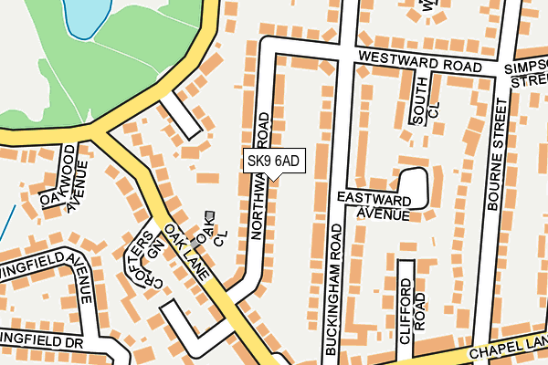 SK9 6AD map - OS OpenMap – Local (Ordnance Survey) SK9 6AD map - OS OpenMap – Local (Ordnance Survey)