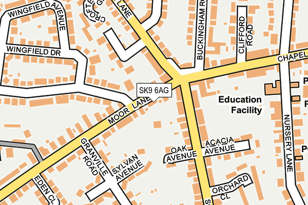 SK9 6AG map - OS OpenMap – Local (Ordnance Survey) SK9 6AG map - OS OpenMap – Local (Ordnance Survey)