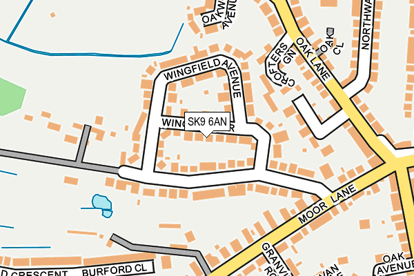SK9 6AN map - OS OpenMap – Local (Ordnance Survey) SK9 6AN map - OS OpenMap – Local (Ordnance Survey)