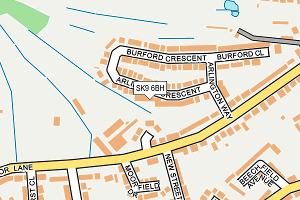 SK9 6BH map - OS OpenMap – Local (Ordnance Survey) SK9 6BH map - OS OpenMap – Local (Ordnance Survey)
