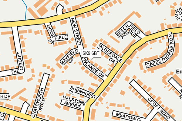 SK9 6BT map - OS OpenMap – Local (Ordnance Survey) SK9 6BT map - OS OpenMap – Local (Ordnance Survey)