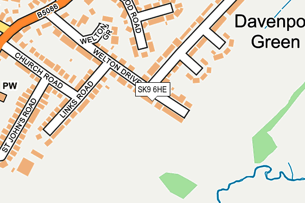 SK9 6HE map - OS OpenMap – Local (Ordnance Survey)