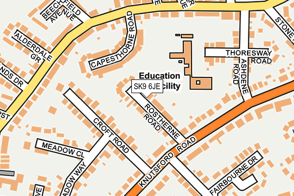 SK9 6JE map - OS OpenMap – Local (Ordnance Survey)