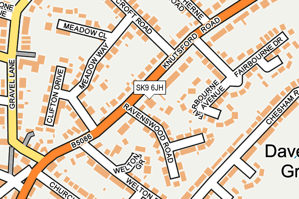 SK9 6JH map - OS OpenMap – Local (Ordnance Survey) SK9 6JH map - OS OpenMap – Local (Ordnance Survey)