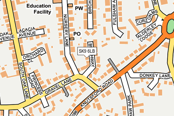 SK9 6LB map - OS OpenMap – Local (Ordnance Survey) SK9 6LB map - OS OpenMap – Local (Ordnance Survey)