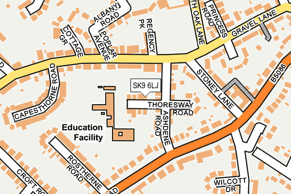 SK9 6LJ map - OS OpenMap – Local (Ordnance Survey)