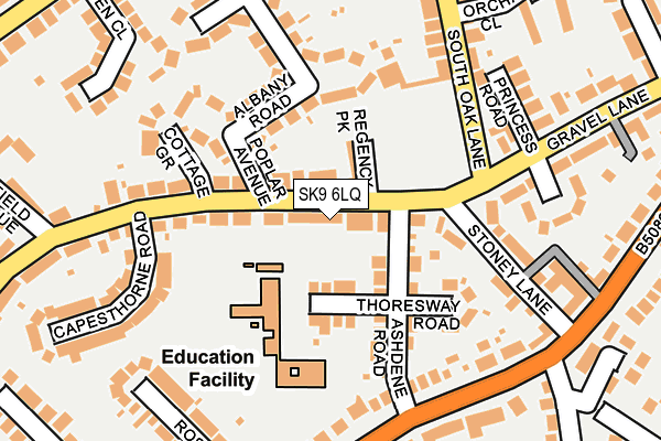 SK9 6LQ map - OS OpenMap – Local (Ordnance Survey)