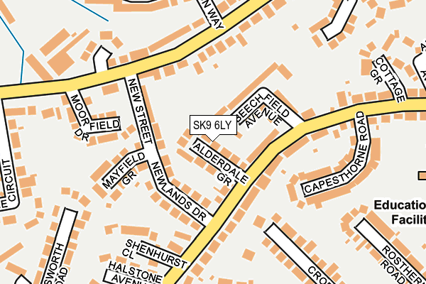 SK9 6LY map - OS OpenMap – Local (Ordnance Survey)