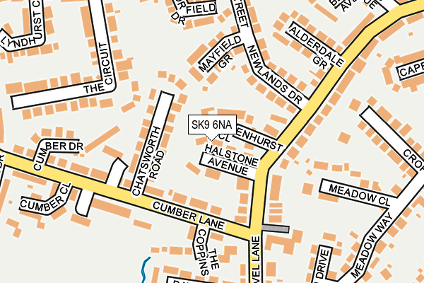SK9 6NA map - OS OpenMap – Local (Ordnance Survey) SK9 6NA map - OS OpenMap – Local (Ordnance Survey)