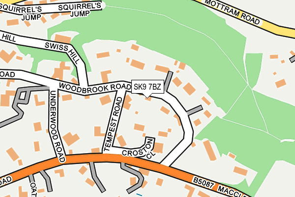 SK9 7BZ map - OS OpenMap – Local (Ordnance Survey)