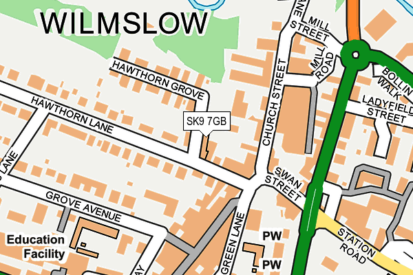 SK9 7GB map - OS OpenMap – Local (Ordnance Survey)