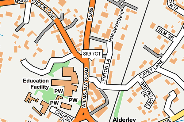 SK9 7GT map - OS OpenMap – Local (Ordnance Survey) SK9 7GT map - OS OpenMap – Local (Ordnance Survey)