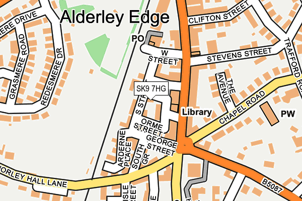 SK9 7HG map - OS OpenMap – Local (Ordnance Survey)