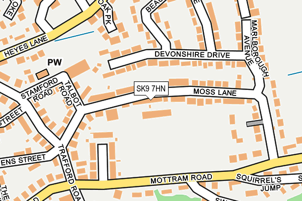 SK9 7HN map - OS OpenMap – Local (Ordnance Survey)