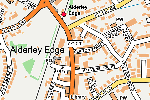 SK9 7JT map - OS OpenMap – Local (Ordnance Survey)
