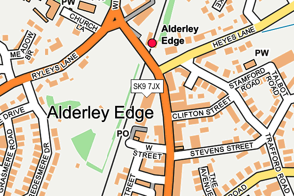 SK9 7JX map - OS OpenMap – Local (Ordnance Survey)