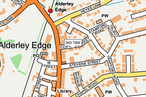 SK9 7NW map - OS OpenMap – Local (Ordnance Survey)