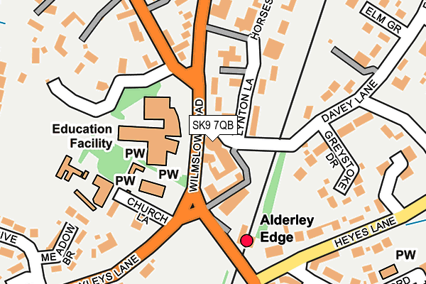 SK9 7QB map - OS OpenMap – Local (Ordnance Survey) SK9 7QB map - OS OpenMap – Local (Ordnance Survey)