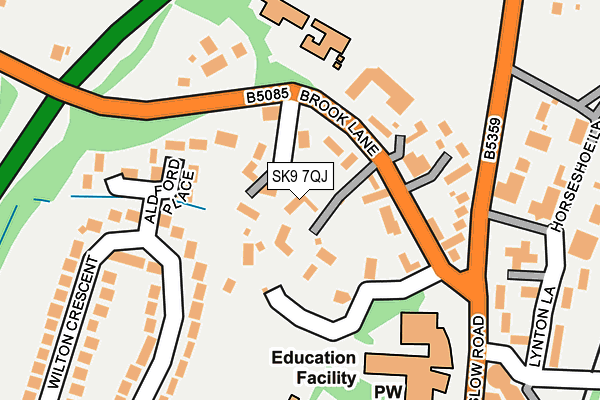 SK9 7QJ map - OS OpenMap – Local (Ordnance Survey) SK9 7QJ map - OS OpenMap – Local (Ordnance Survey)