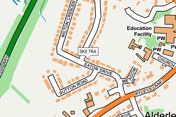 SK9 7RA map - OS OpenMap – Local (Ordnance Survey) SK9 7RA map - OS OpenMap – Local (Ordnance Survey)