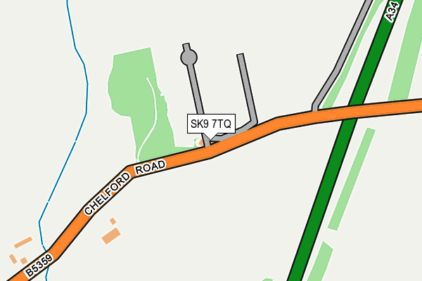 SK9 7TQ map - OS OpenMap – Local (Ordnance Survey) SK9 7TQ map - OS OpenMap – Local (Ordnance Survey)