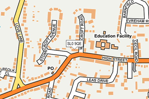 SL0 9QE map - OS OpenMap – Local (Ordnance Survey) SL0 9QE map - OS OpenMap – Local (Ordnance Survey)