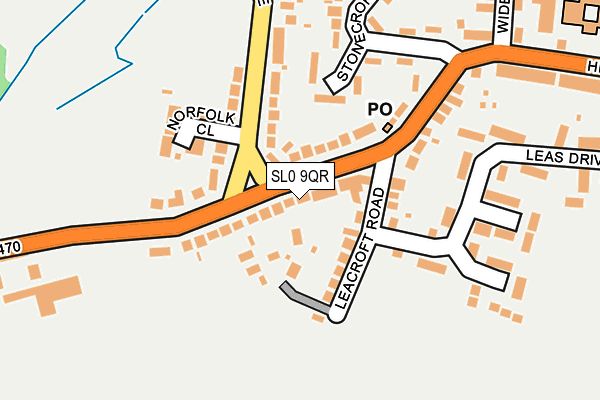 SL0 9QR map - OS OpenMap – Local (Ordnance Survey) SL0 9QR map - OS OpenMap – Local (Ordnance Survey)