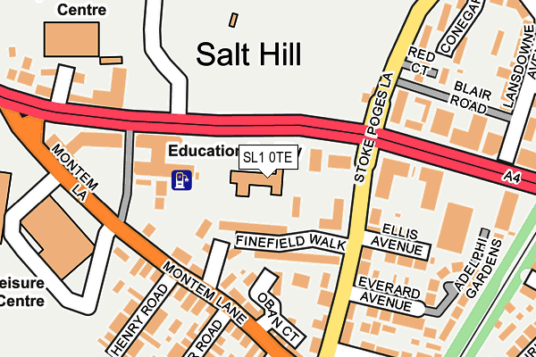 SL1 0TE map - OS OpenMap – Local (Ordnance Survey) SL1 0TE map - OS OpenMap – Local (Ordnance Survey)