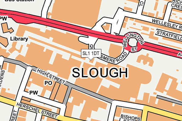 SL1 1DT map - OS OpenMap – Local (Ordnance Survey) SL1 1DT map - OS OpenMap – Local (Ordnance Survey)